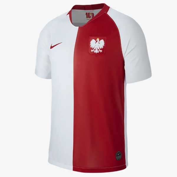 Maillot Football Polo Football degne 100th Blanc Rouge